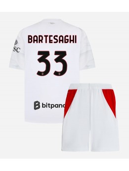 Otroški Nogometna dresi replika AC Milan Davide Bartesaghi #33 Gostujoči 2026-27 Kratek rokav (+ hlače)